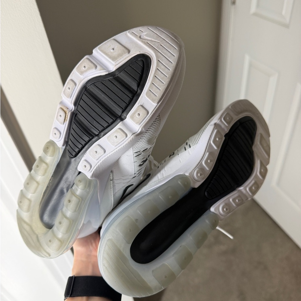 Nike Women’s Air Max 270 White with Black Accents Athletic Sneakers - Picture 4 of 4